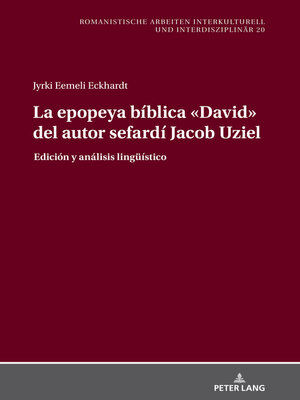 cover image of La epopeya bíblica «David» del autor sefardí Jacob Uziel